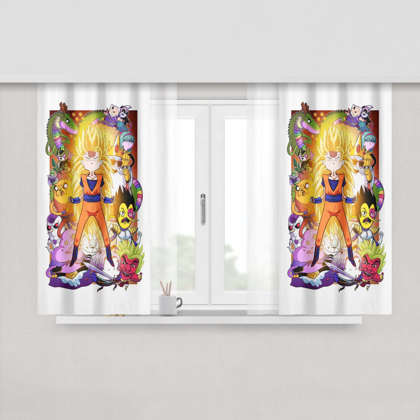 Adventure Time Dovahfinn Fabric Window Curtains