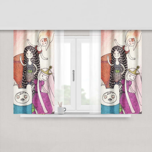 Adventure Time Dragon Ball Fabric Window Curtains
