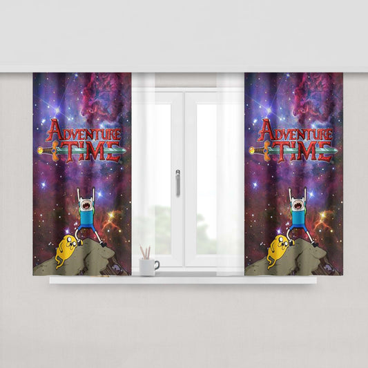 Adventure Time Galaxy Art Fabric Window Curtains