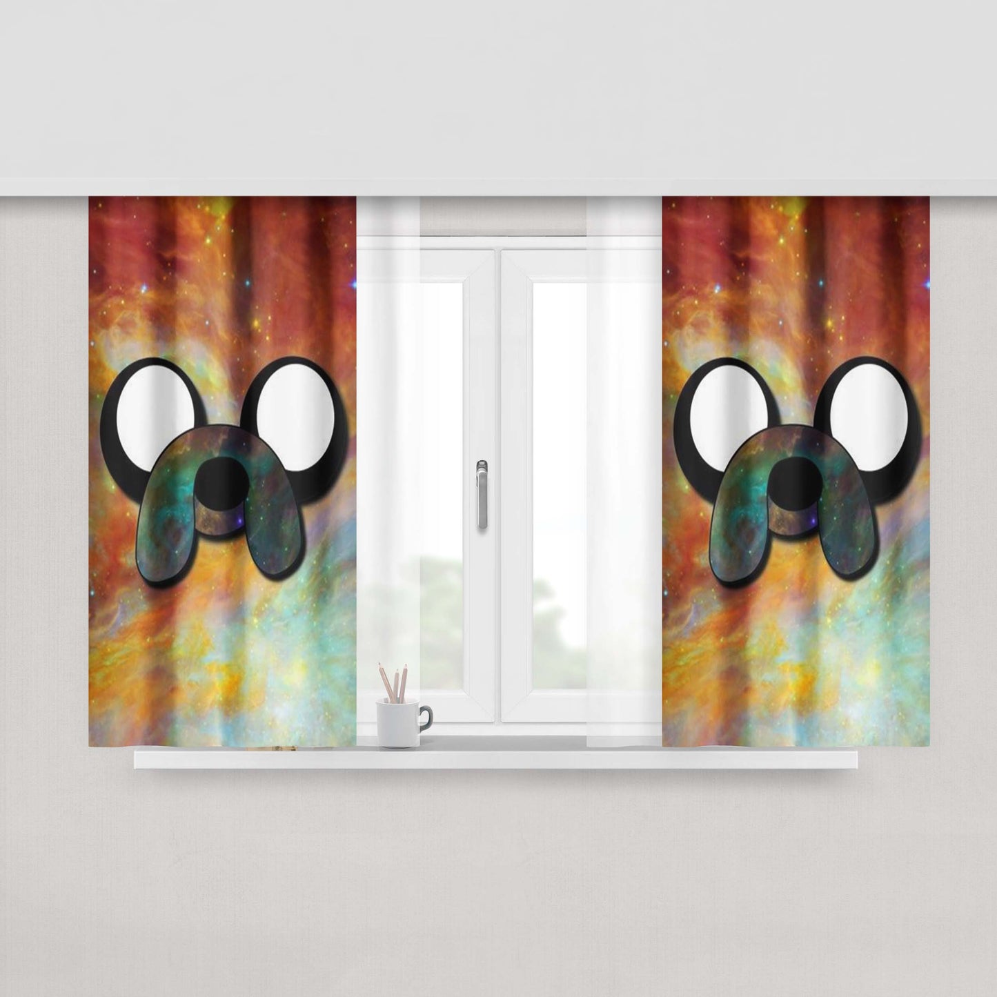Adventure Time Galaxy Custom Fabric Window Curtains