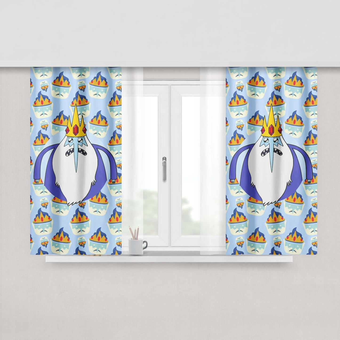 Adventure Time Ice King Marceline Lumpy Space Princess Fabric Window Curtains