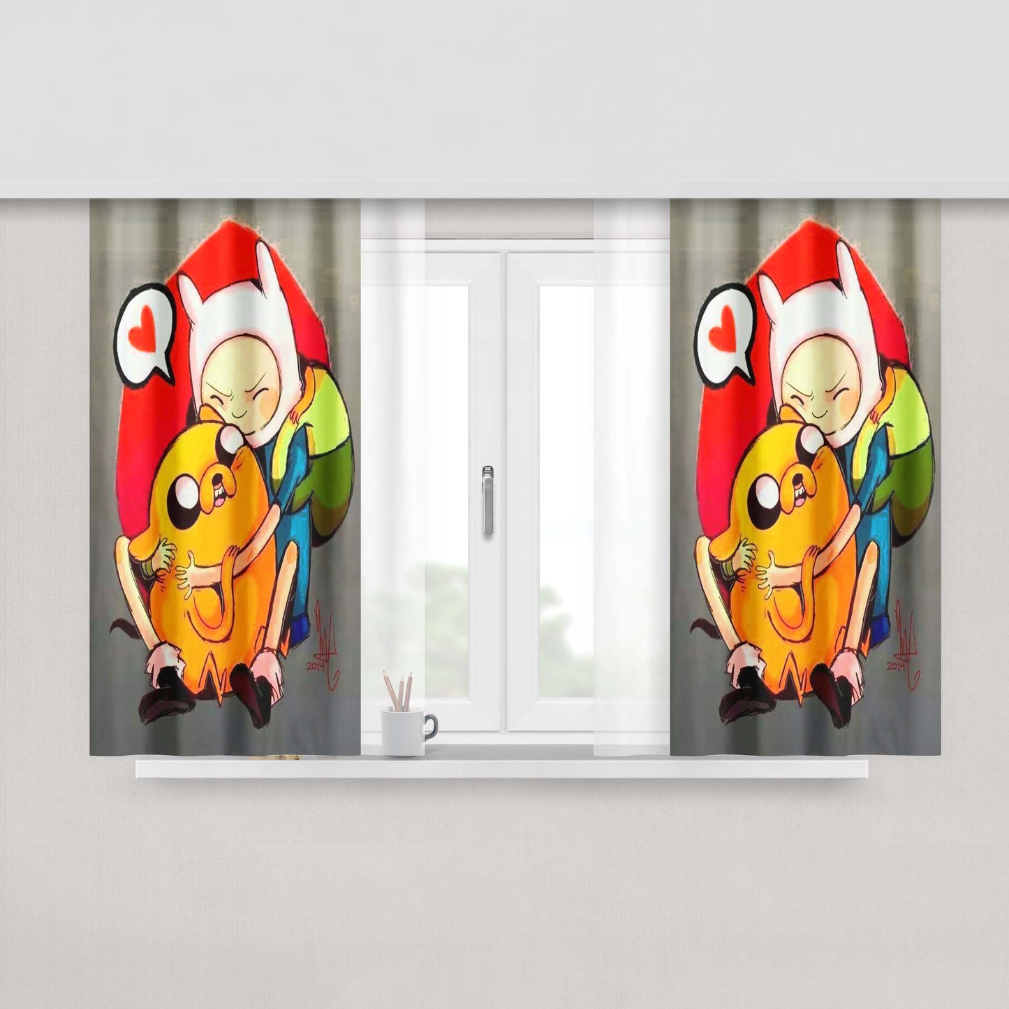 Adventure Time Jack Fabric Window Curtains