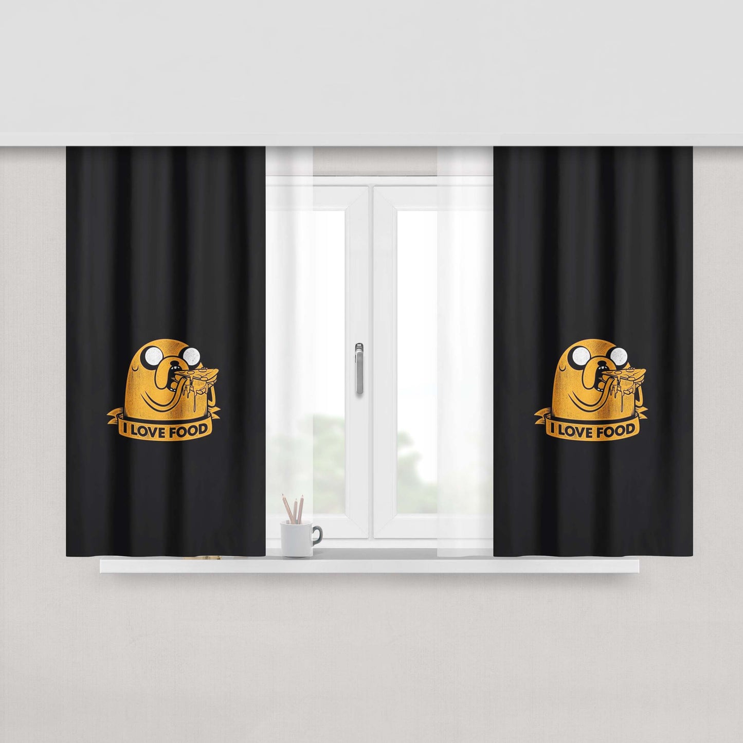 Adventure Time Jake And Finn Fabric Window Curtains