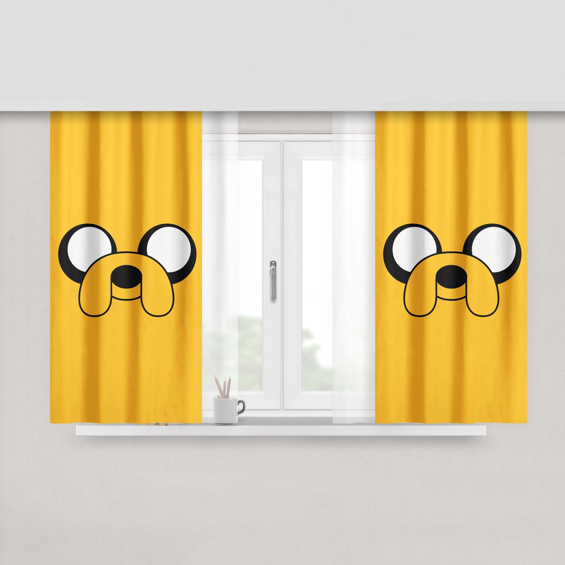 Adventure Time Jake The Dog Fabric Window Curtains
