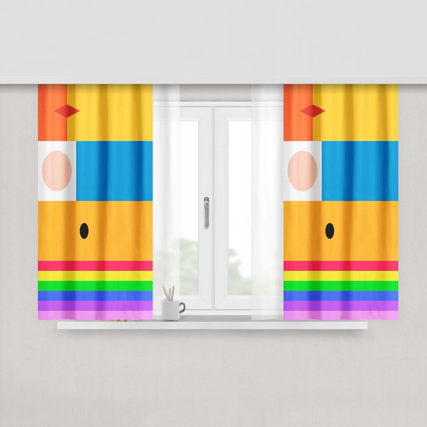 Adventure Time Meme Hunting Time Fabric Window Curtains