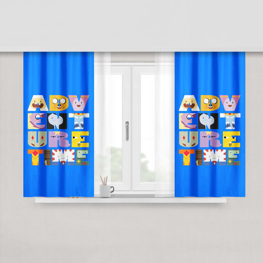 Adventure Time Pop Fabric Window Curtains