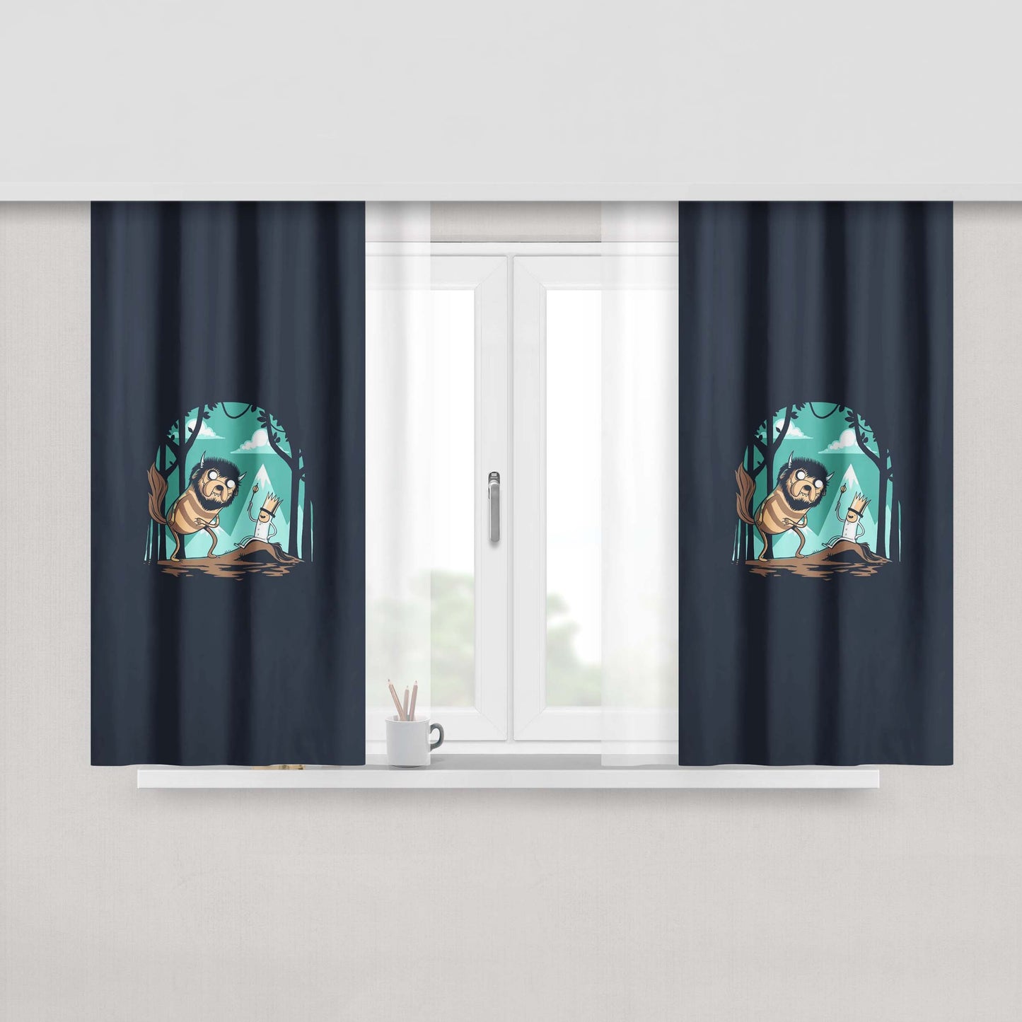 Adventure Time Poster Case Fabric Window Curtains