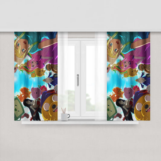 Adventure Time Side Characters Fabric Window Curtains