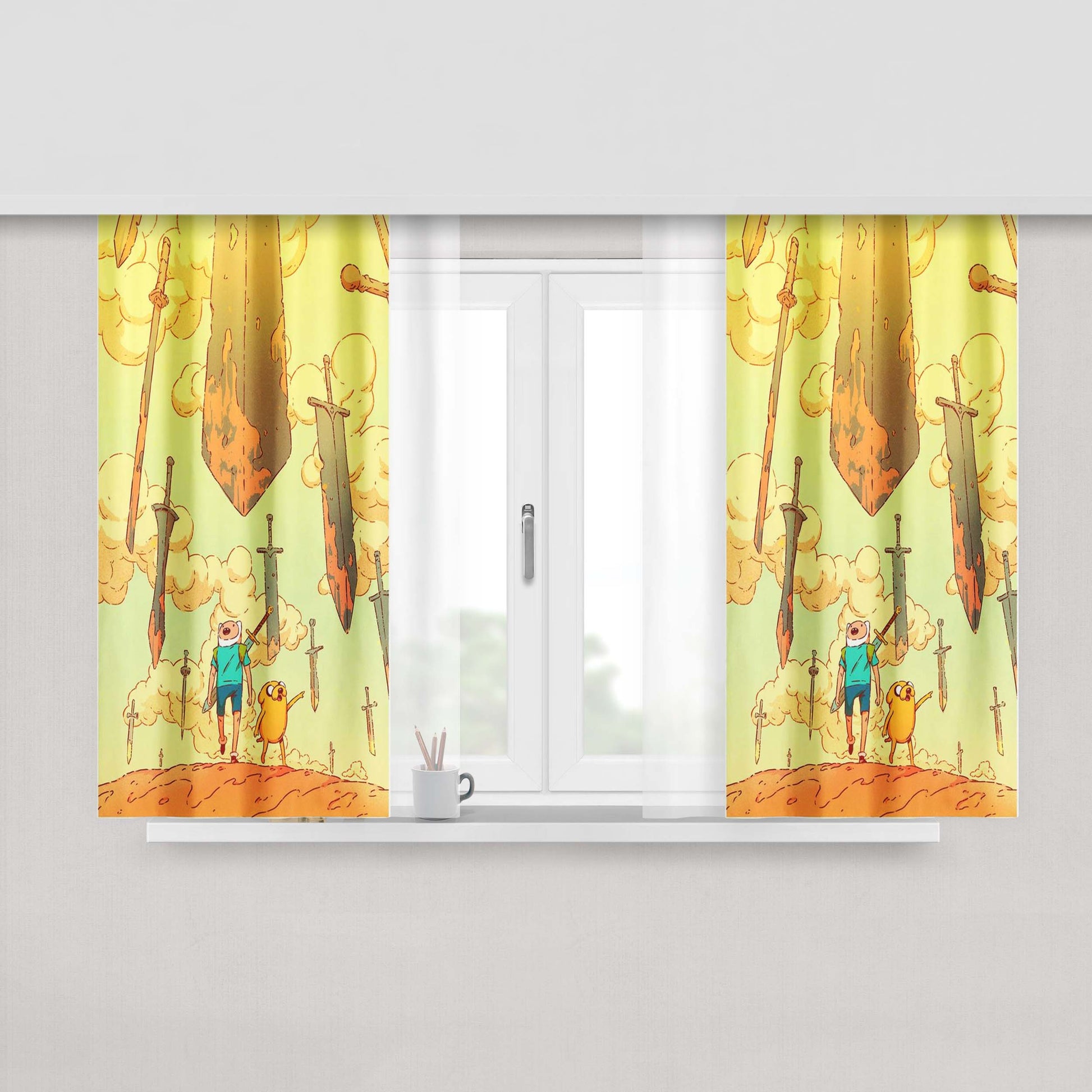 Adventure Time Sweet Fabric Window Curtains