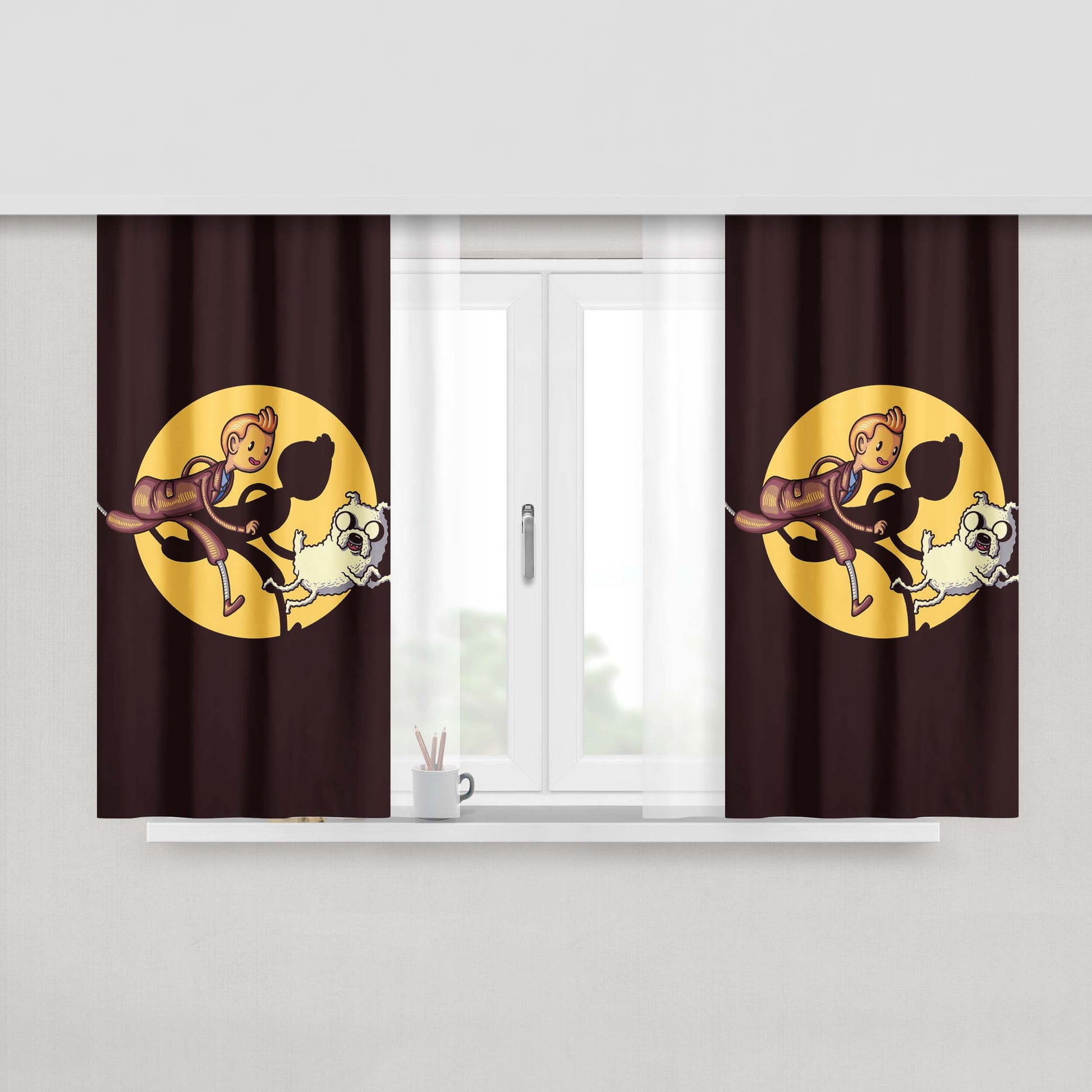 Adventure Time The Ultimate Adventure Red Fabric Window Curtains