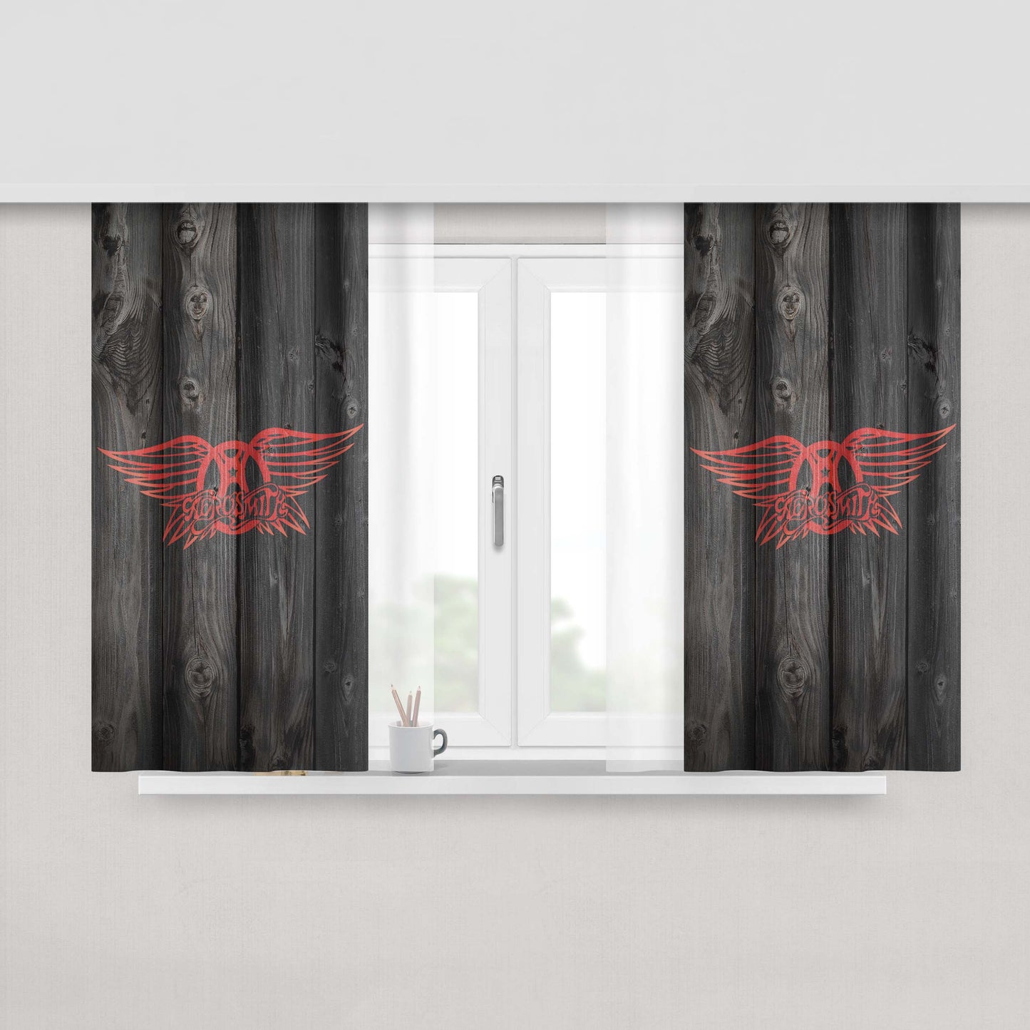 Aerosmith Steven Tyler Fabric Window Curtains