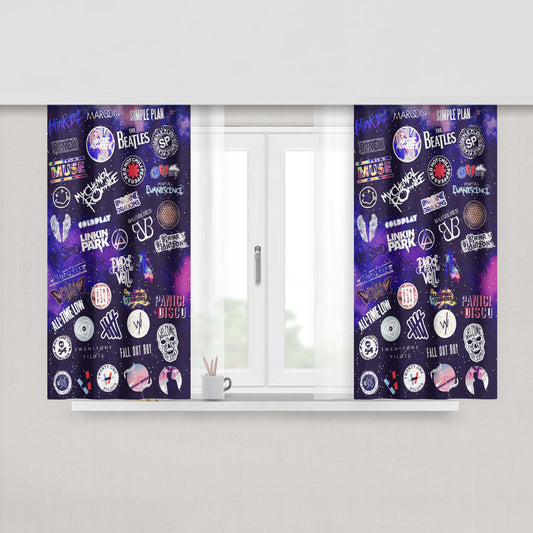 Aesthetic Liquid Fabric Window Curtains