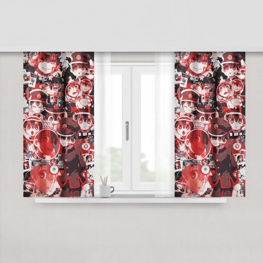 Aesthetic Teal Wallpaper Fabric Window Curtains