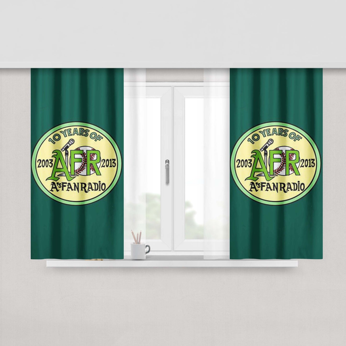 Afl Black Fabric Window Curtains