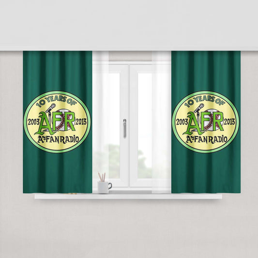 Afl Black Fabric Window Curtains