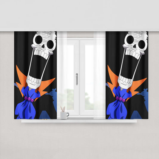 Afro Art Watercolour Pink Purple Fabric Window Curtains