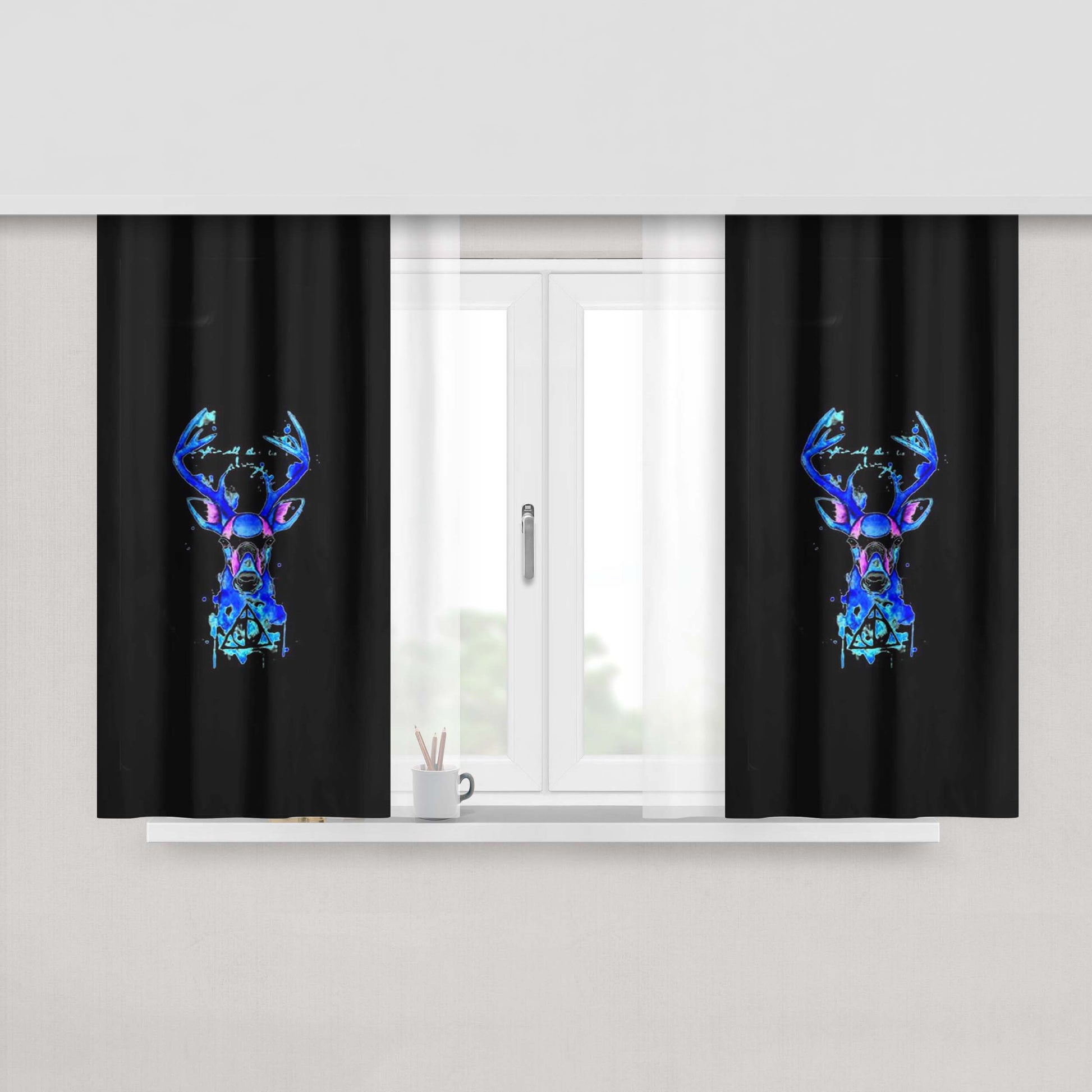 Afrojack Logo Fabric Window Curtains