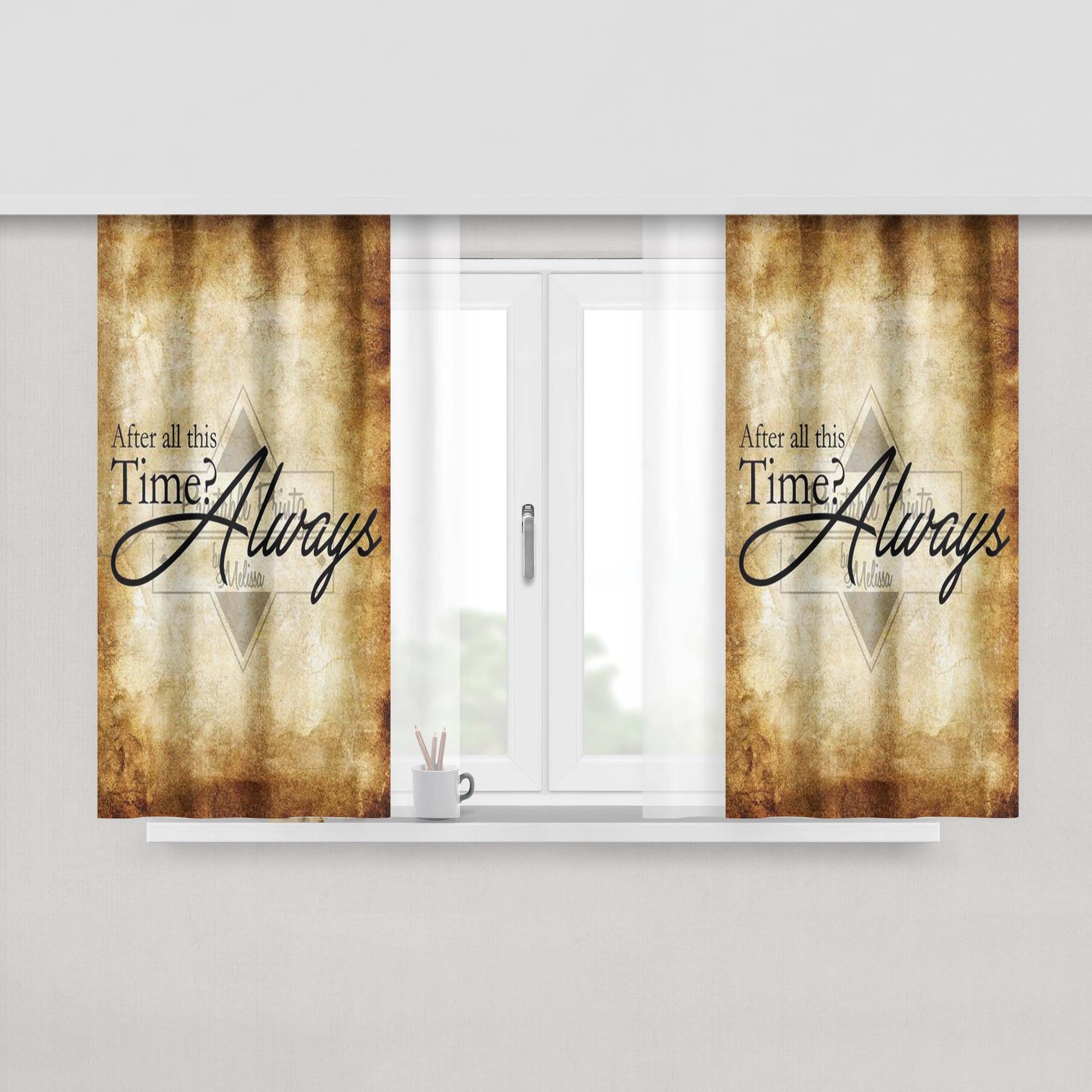 After All This Time Always Harry Potter Quotes Fabric Window Curtains