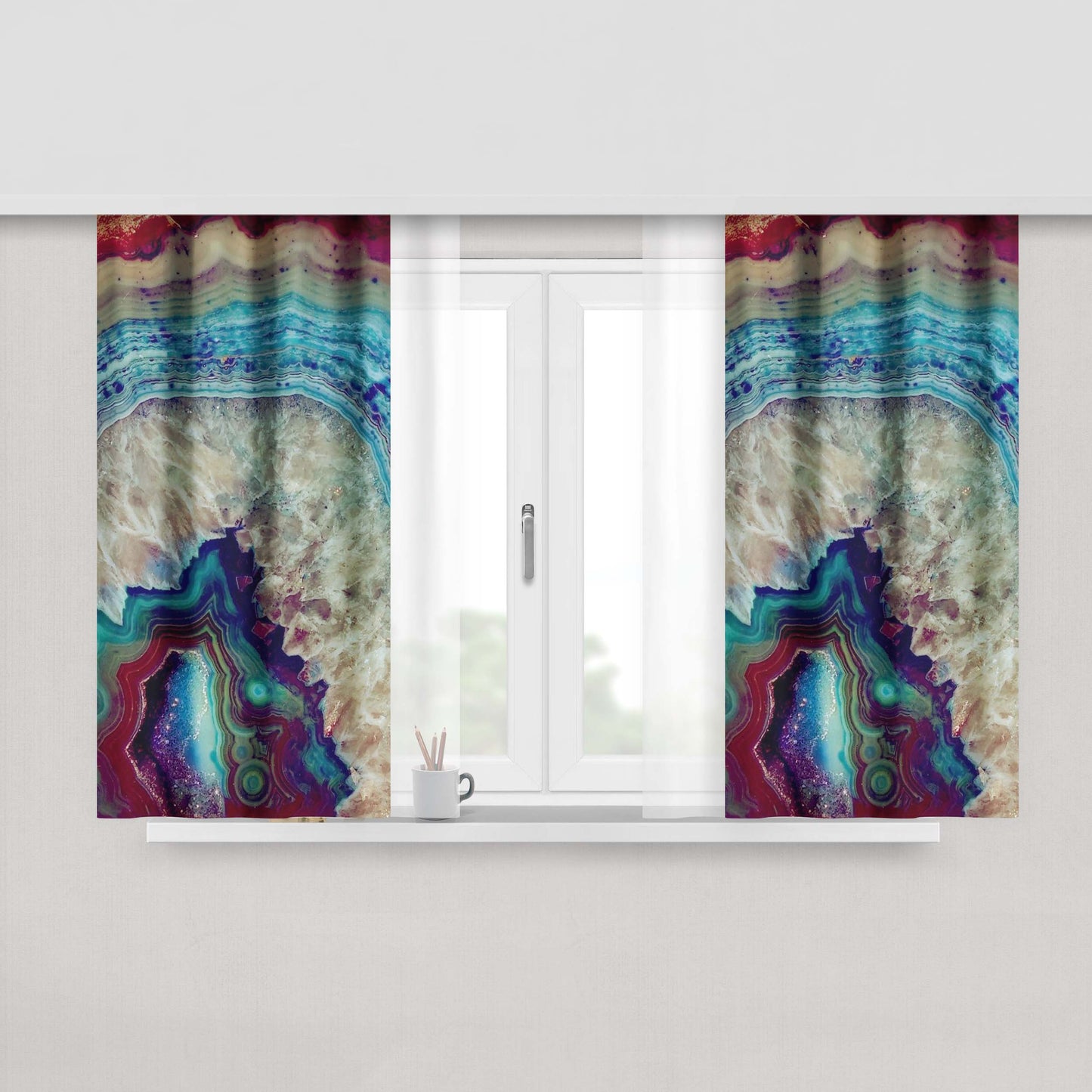 Ag Urban Armor Gear Black Texture Fabric Window Curtains