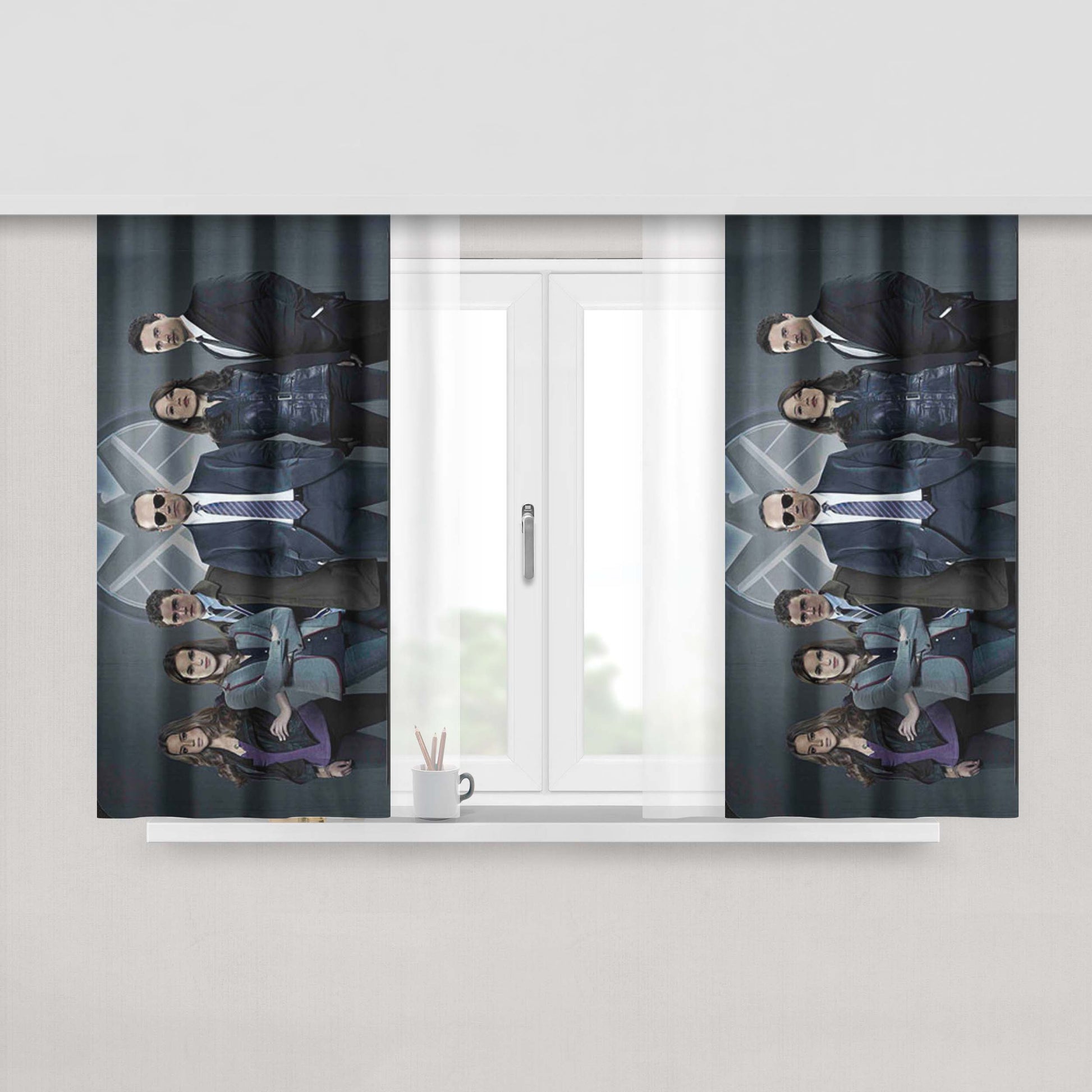 Agent Of Shield Poster Fabric Window Curtains