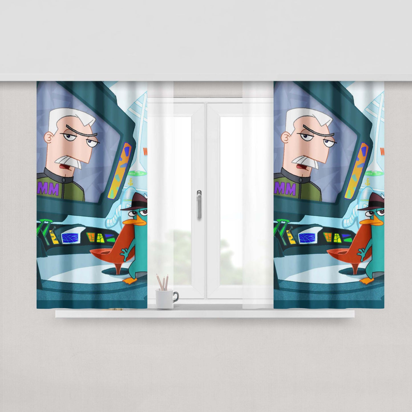 Agent Of Shield Fabric Window Curtains