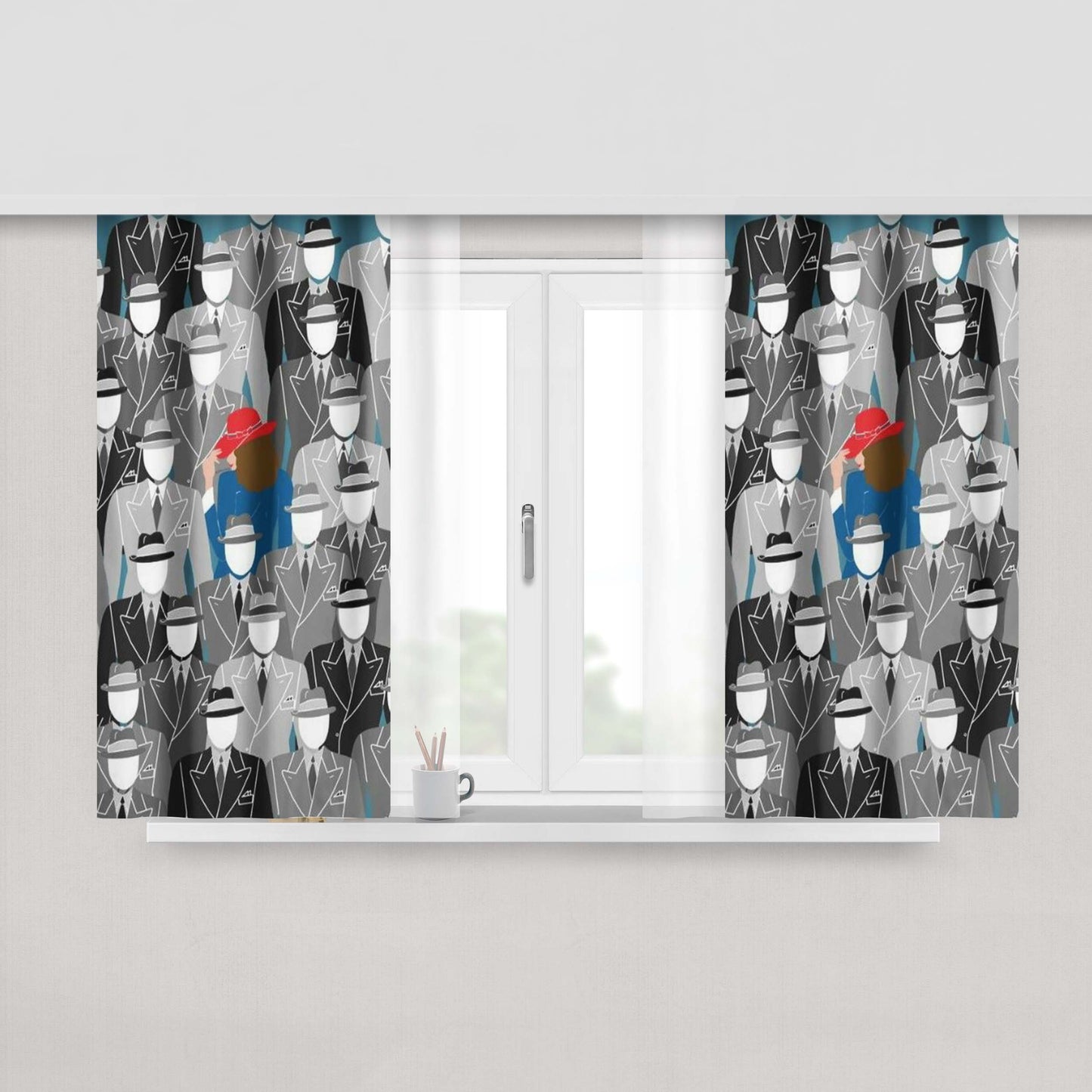 Agent Oprasional Fabric Window Curtains