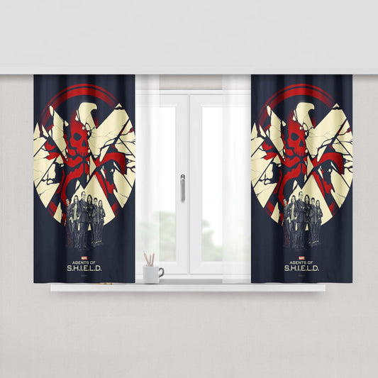 Agents Of Shield 3D Wall Fabric Window Curtains