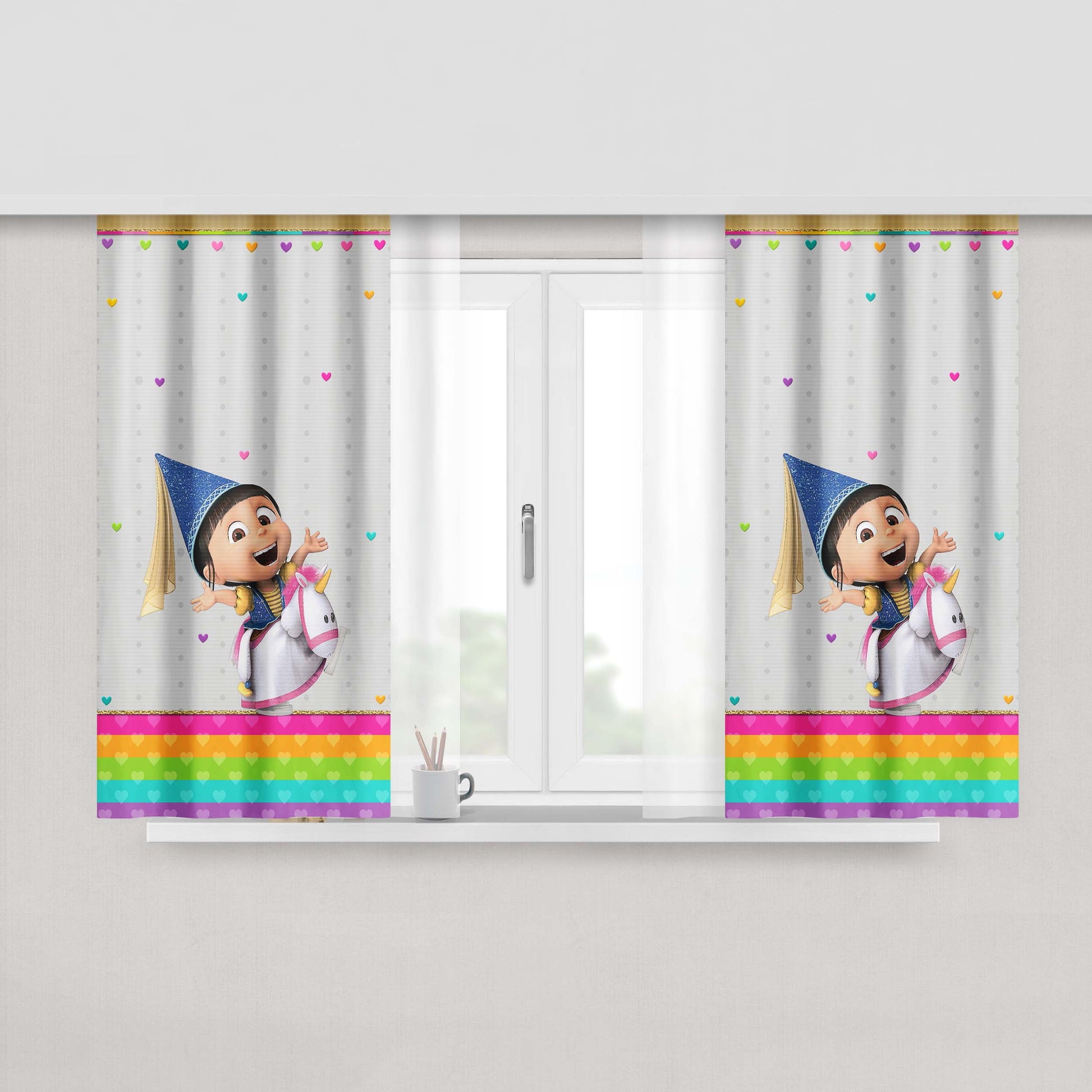 Agents Of Shield Fabric Window Curtains