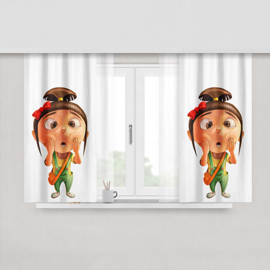 Agnes Despicable Me 3 Reading Books Fabric Window Curtains