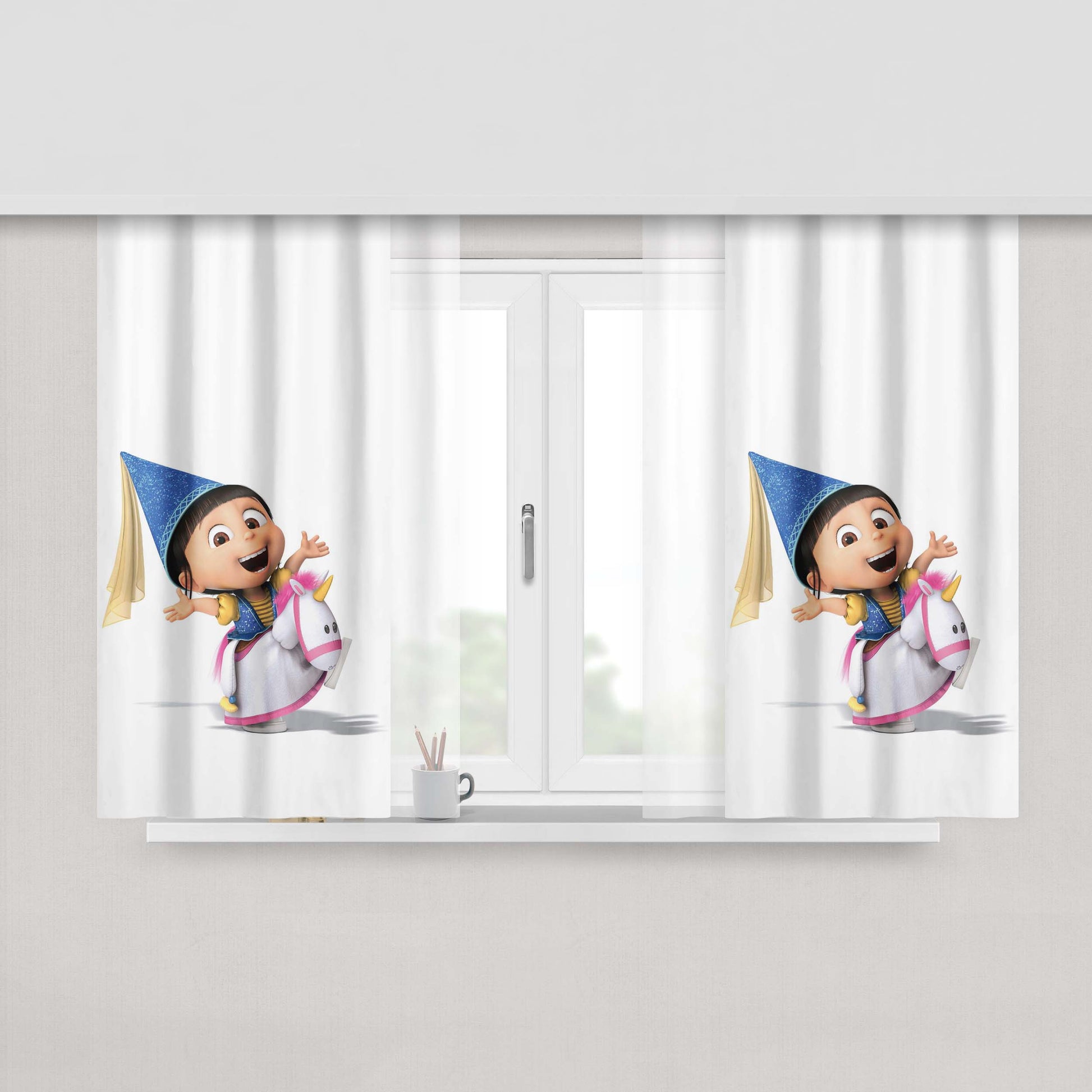 Agnes With Pajamas Fabric Window Curtains
