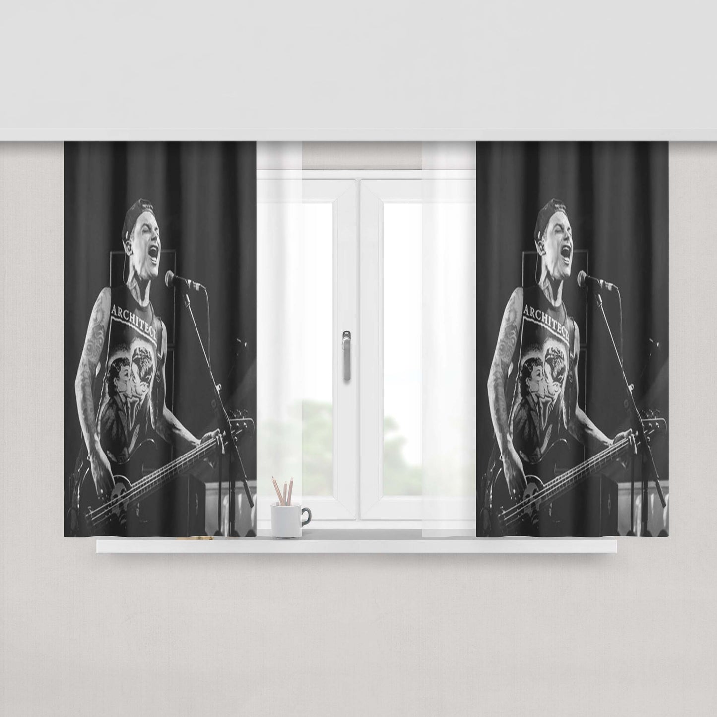 Ahren Stringer The Amity Affliction Fabric Window Curtains