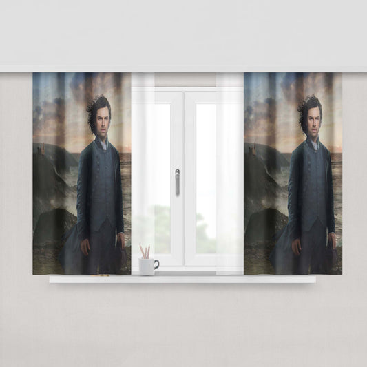 Aidan Gallagher Collage Fabric Window Curtains
