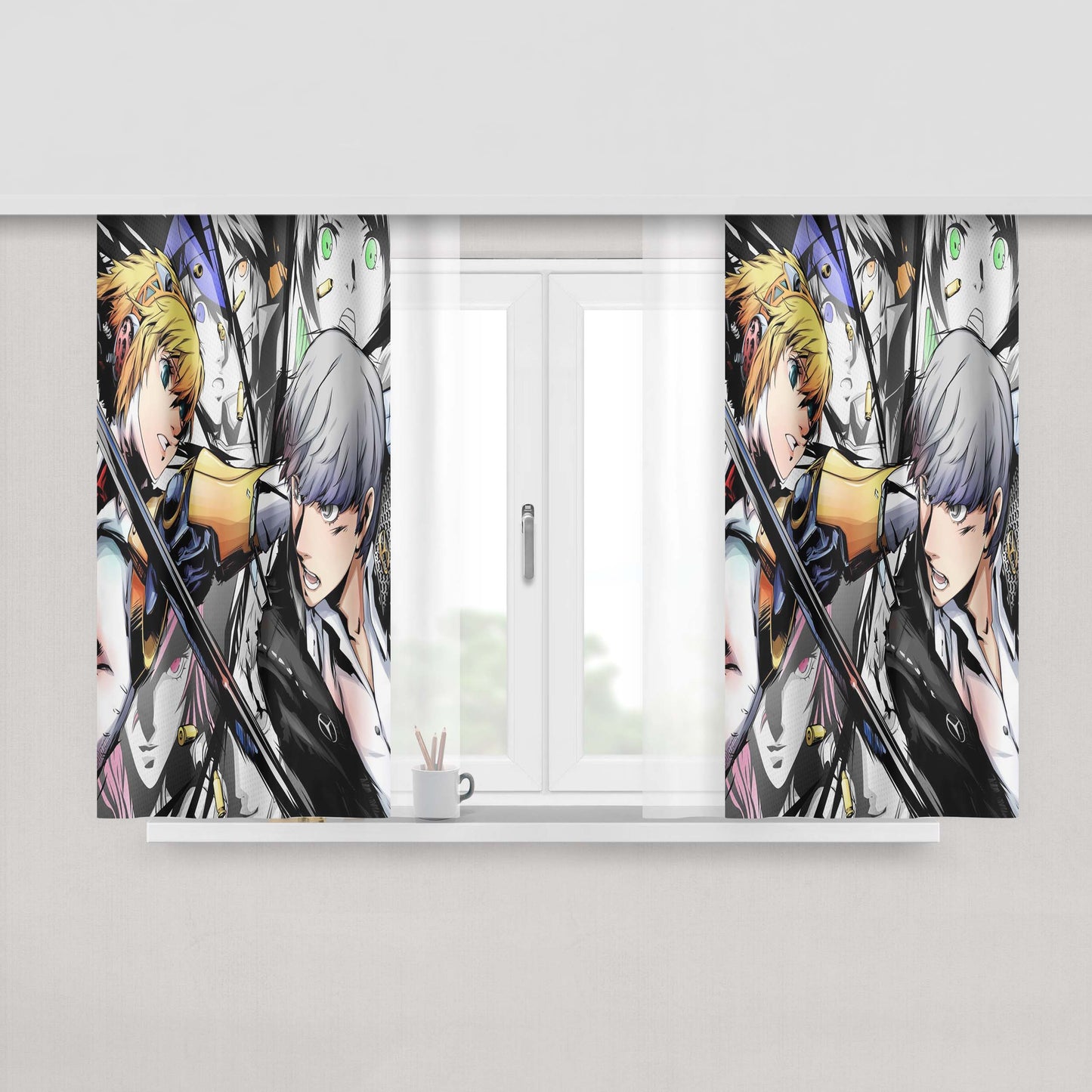 Aigis Persona Anime Persona 3 Fabric Window Curtains
