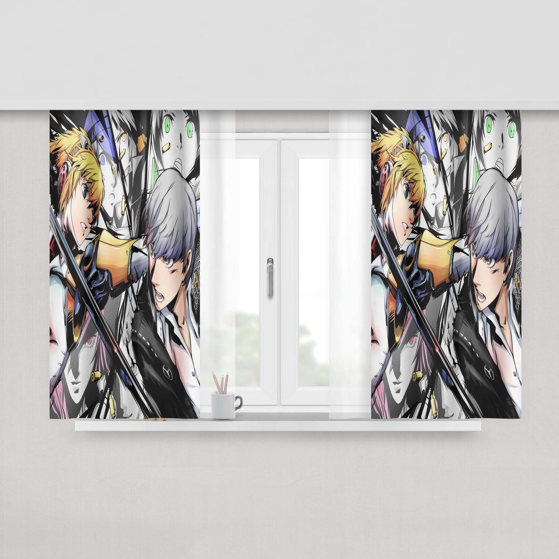 Aigis Persona Anime Persona 3 Fabric Window Curtains