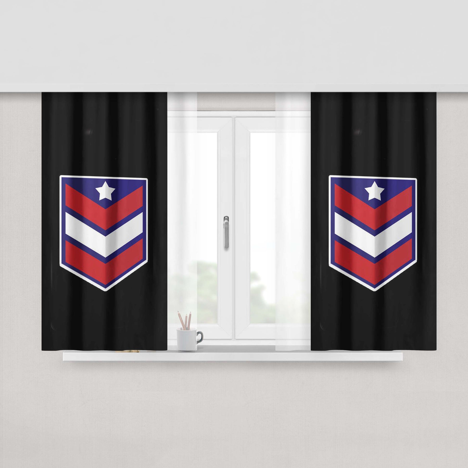 Air Force Logo Fabric Window Curtains