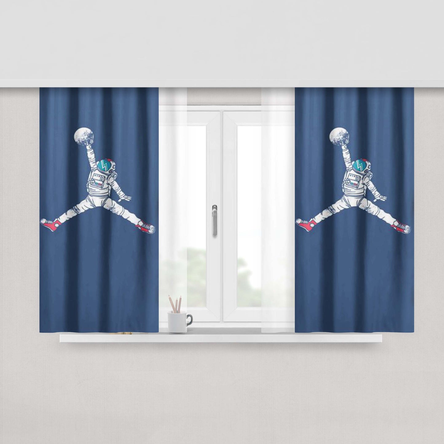 Air Force Star Aviation Fabric Window Curtains