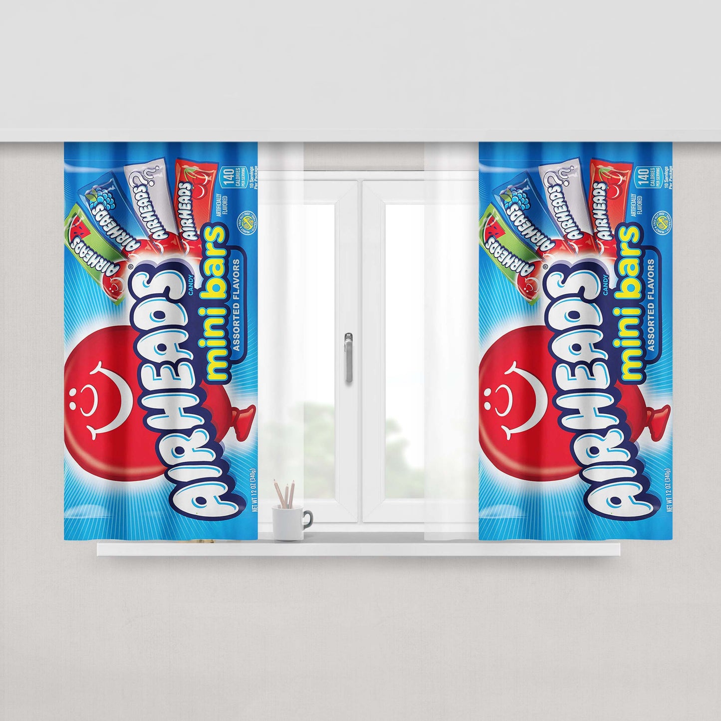 Airheads Bars Fabric Window Curtains