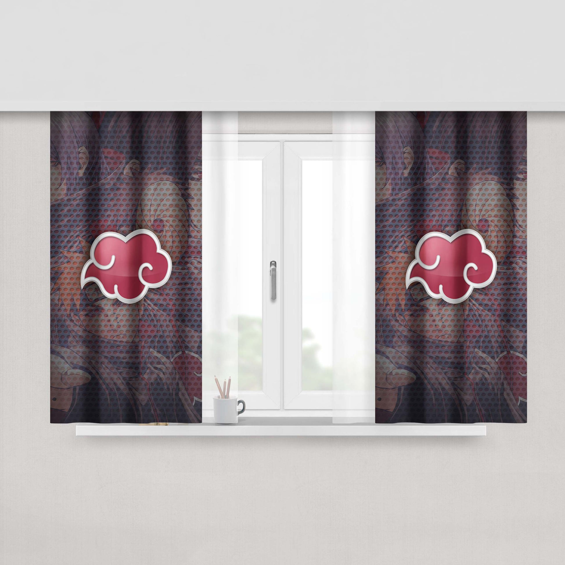 Akatsuki Clan 2 Fabric Window Curtains