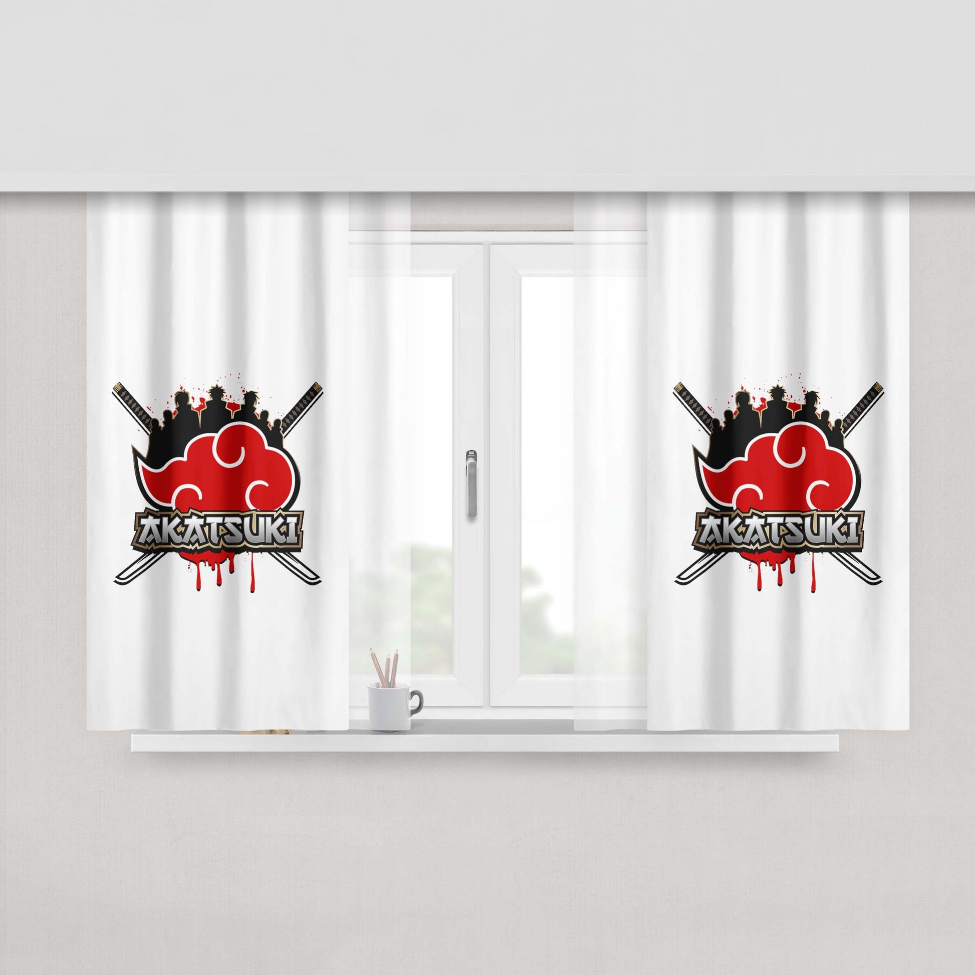 Akatsuki Hype Style Fabric Window Curtains