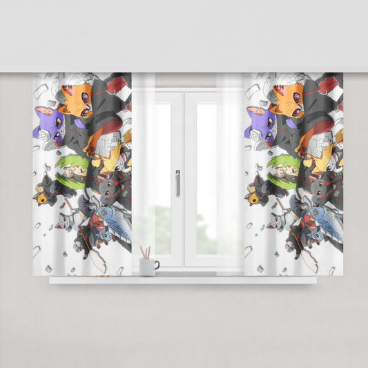 Akatsuki Member Club Logo Fabric Window Curtains