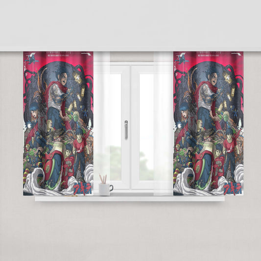 Akira 1988 Art Wallpaper Fabric Window Curtains