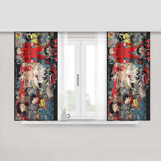 Akira Anime Artwork Fabric Window Curtains