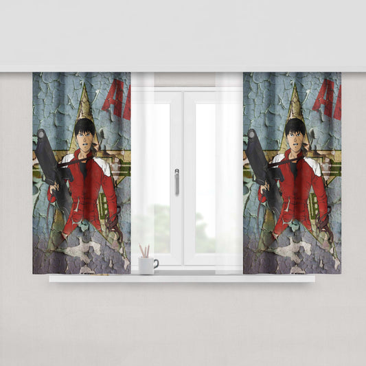 Akira Anime Collage Fabric Window Curtains
