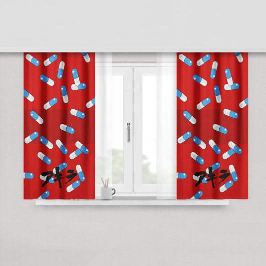 Akira Capsule Drugs Fabric Window Curtains