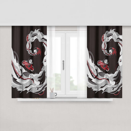 Akira Capsule Gang Fabric Window Curtains