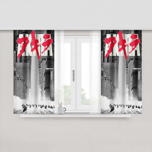 Akira Chibi Cute Fabric Window Curtains