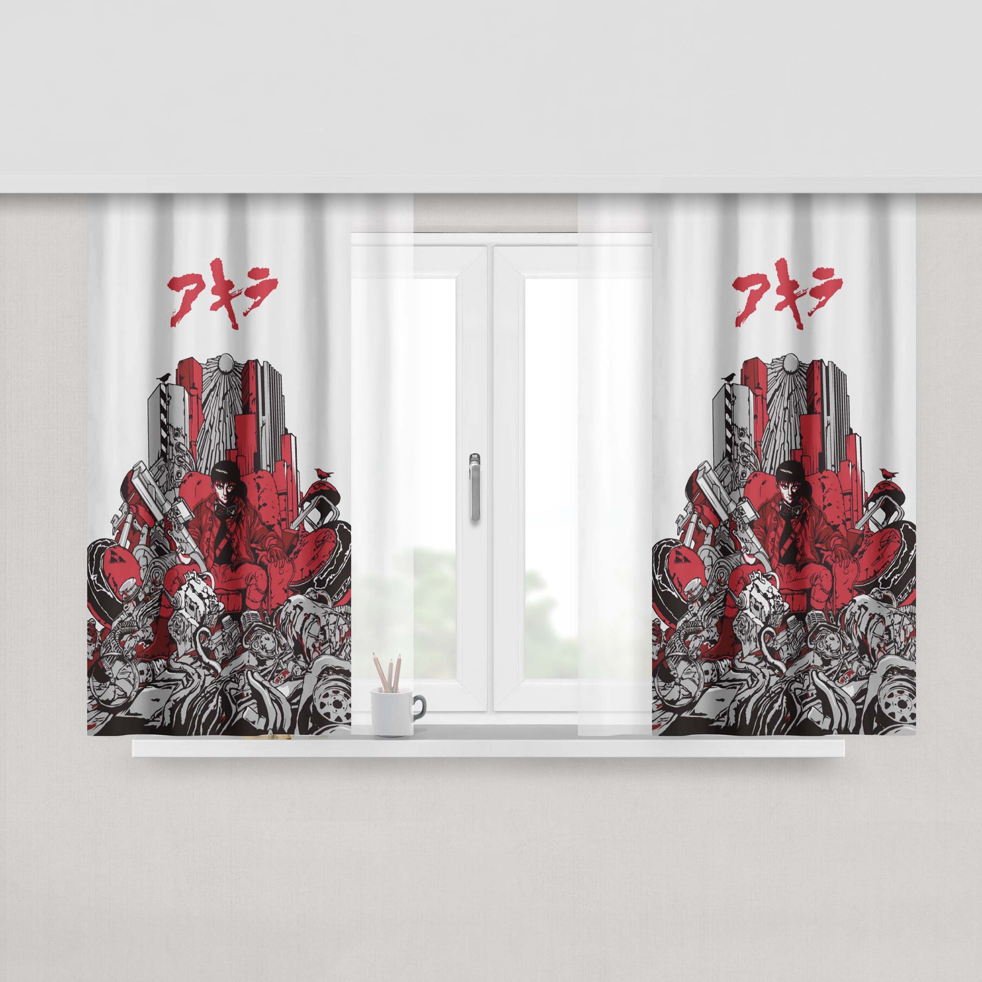 Akira Style Batman Peach Skin Window Curtains