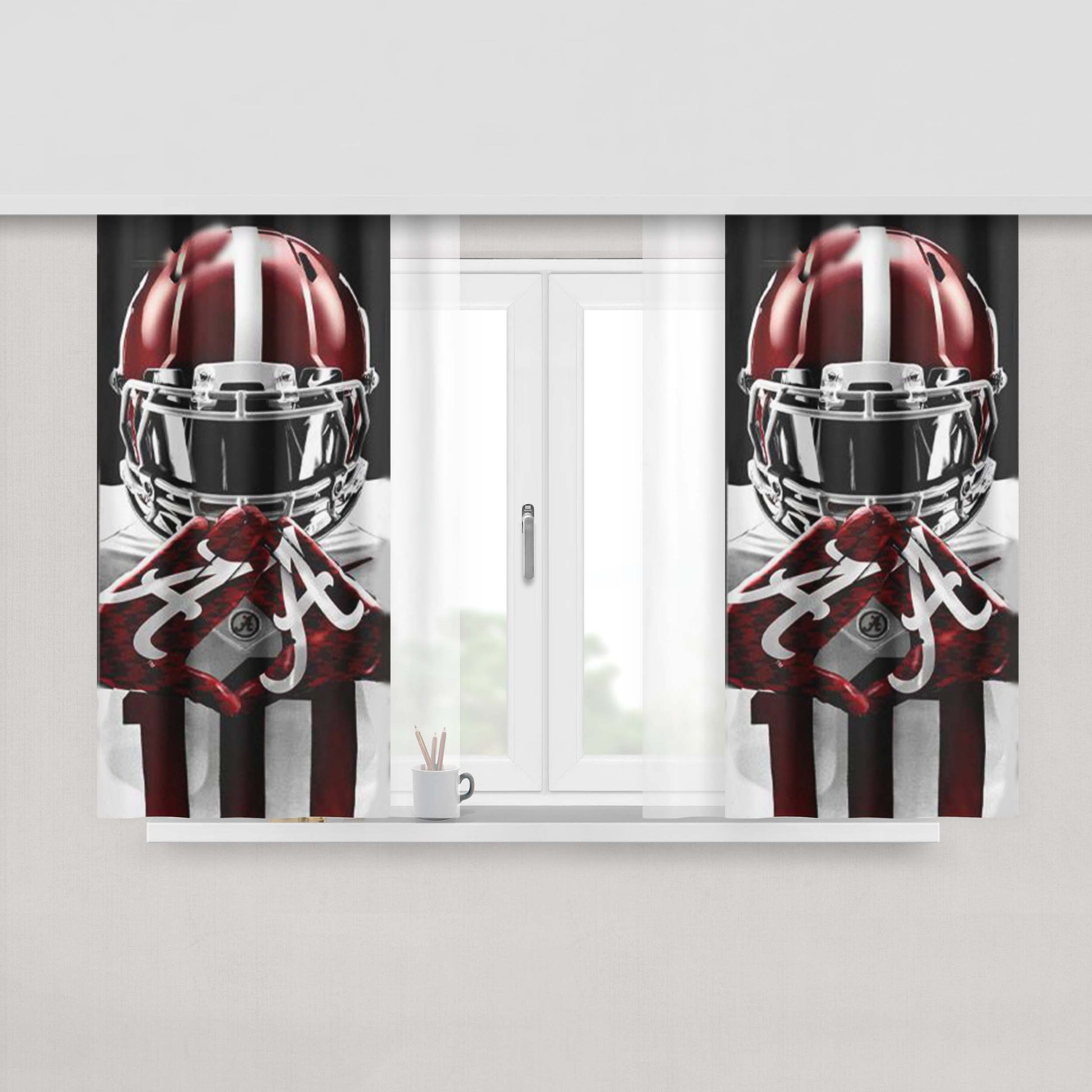 Alabama Crimson Tide Roll Tide Peach Skin Window Curtains