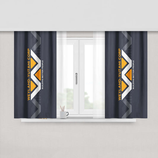 Alien Head Peace Not Alone Peach Skin Window Curtains
