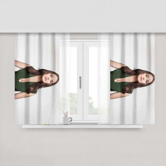 Alison Brie Back Peach Skin Window Curtains